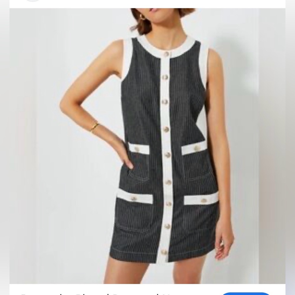 Tuckernuck Pomander Place NWT Violeta Black & White Sleeveless Dress Small